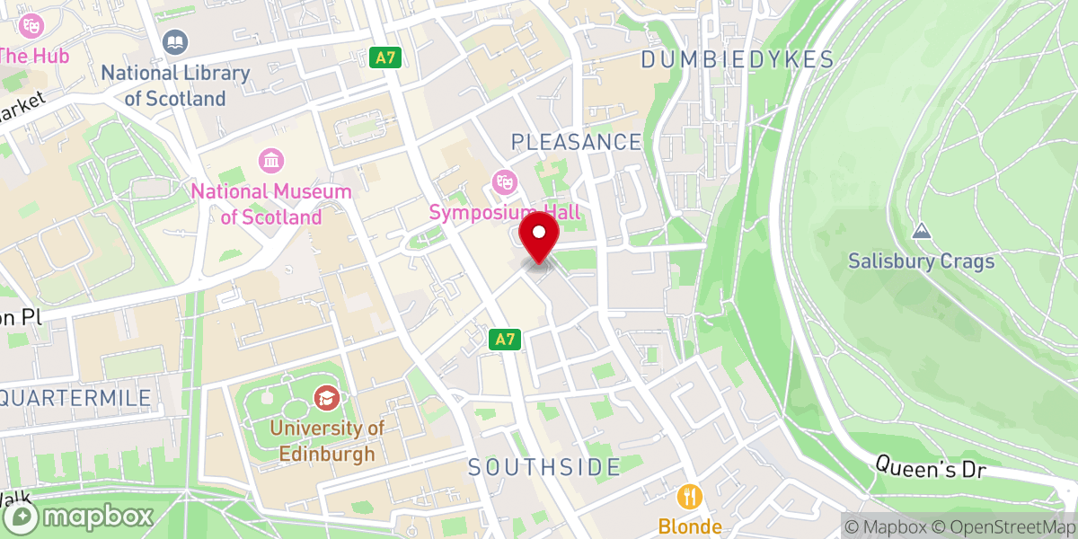 Map showing location of Life Church