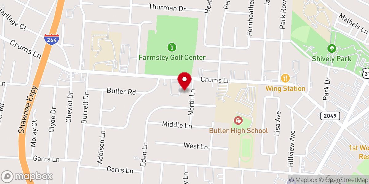 Map showing location of Saint Pauls Church