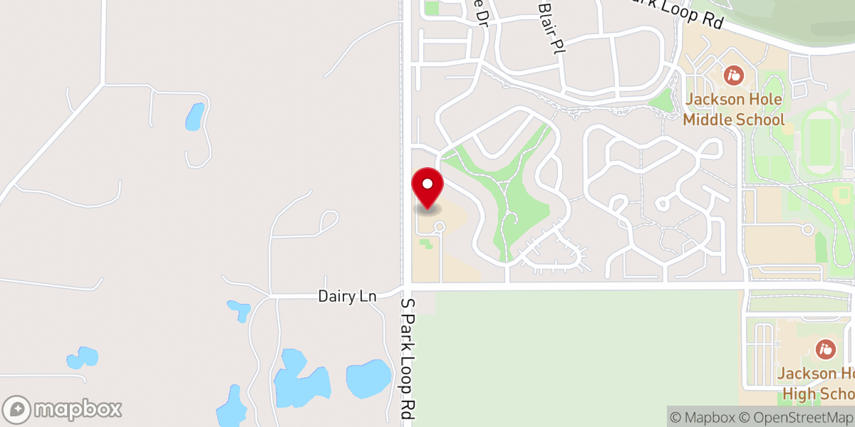 Map showing location of Jackson Hole Christian Academy