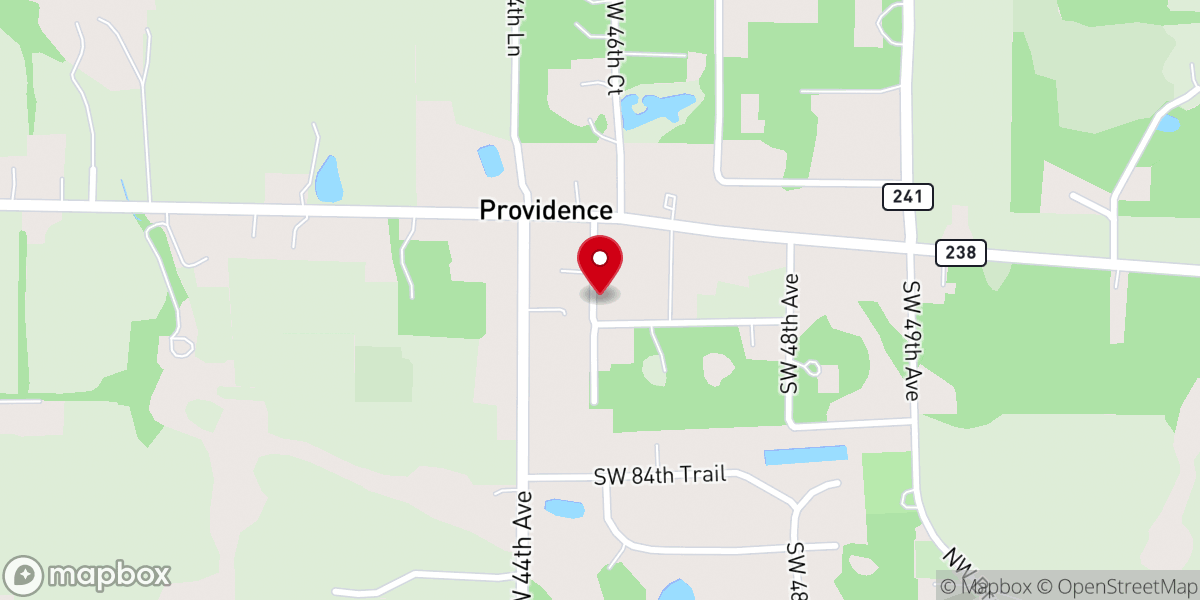 Map showing location of Providence Community Center