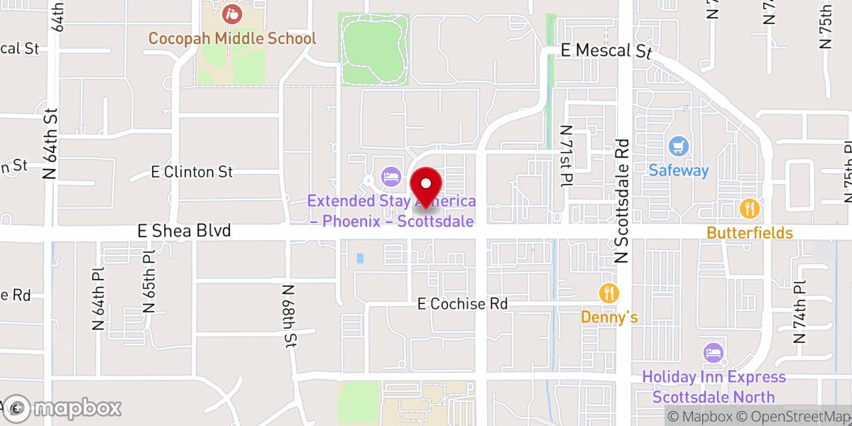Map showing location of Bahá'í Faith Community Center