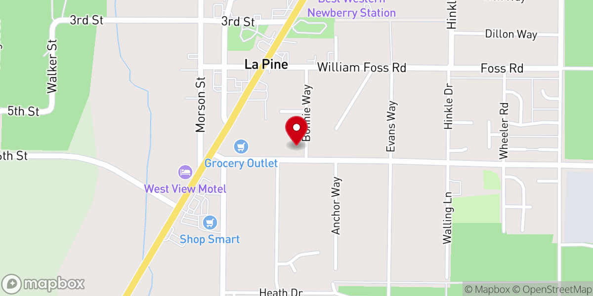 Map showing location of Baird Memorial Chapel & Crematory