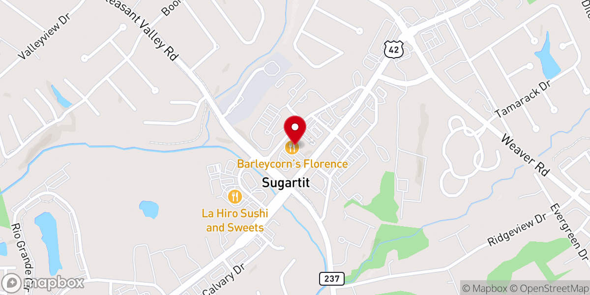 Map showing location of Barleycorn's Florence