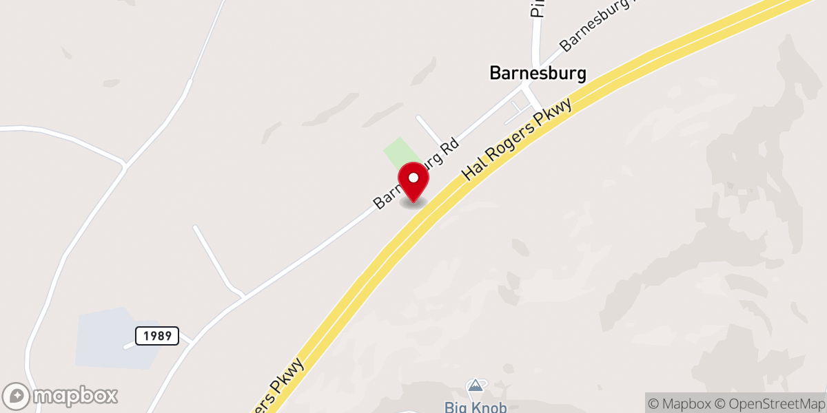 Map showing location of Barnesburg Baptist Church