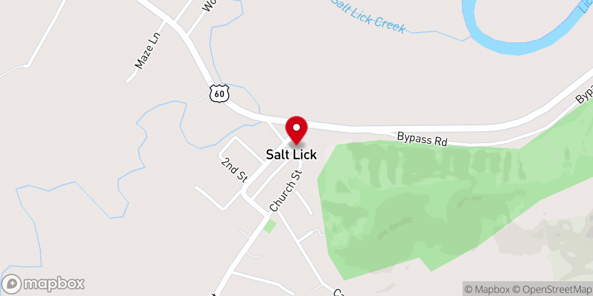 Map showing location of Bath County Water District