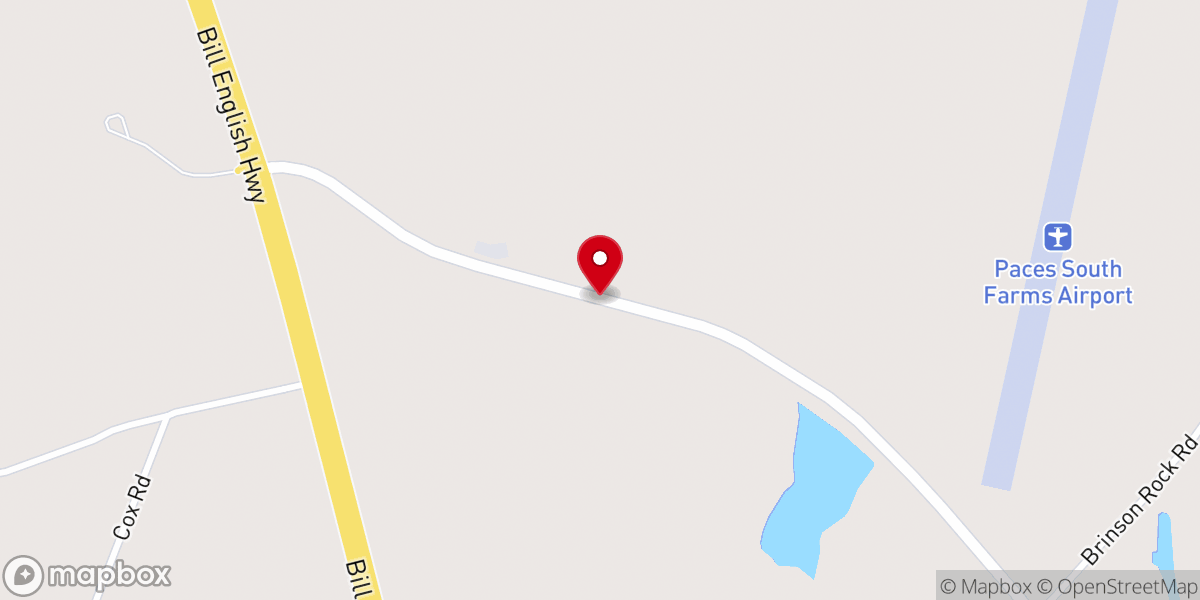 Map showing location of Batts Grove Church