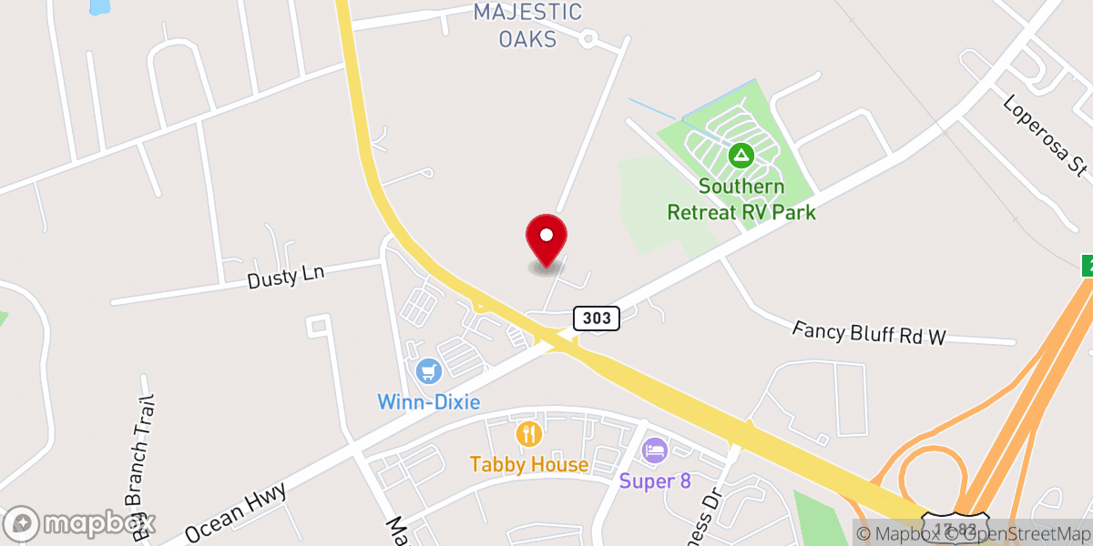 Map showing location of Bay Harbour Church of God