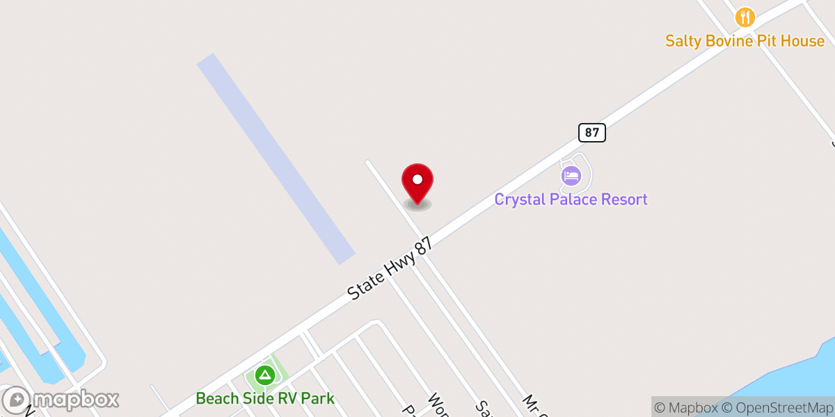 Map showing location of Bay Vue Methodist Church