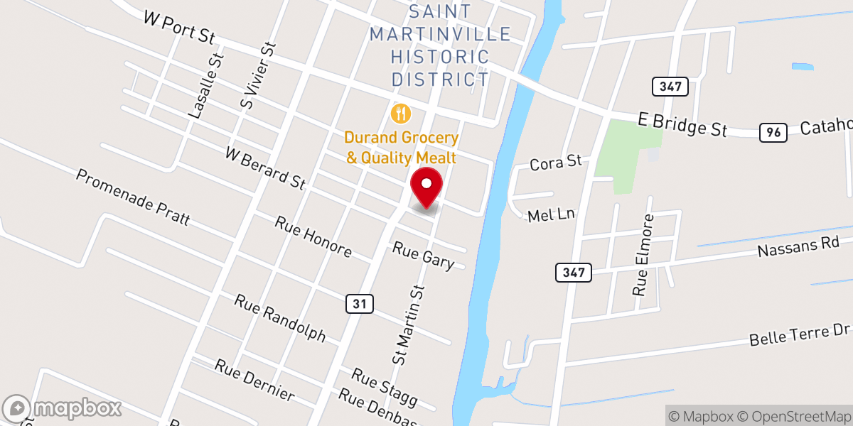 Map showing location of Bayou Bail Bonding,Inc.