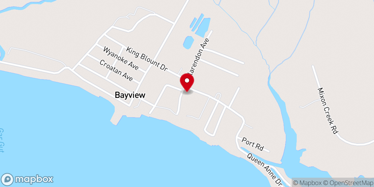 Map showing location of Bayview Community Church