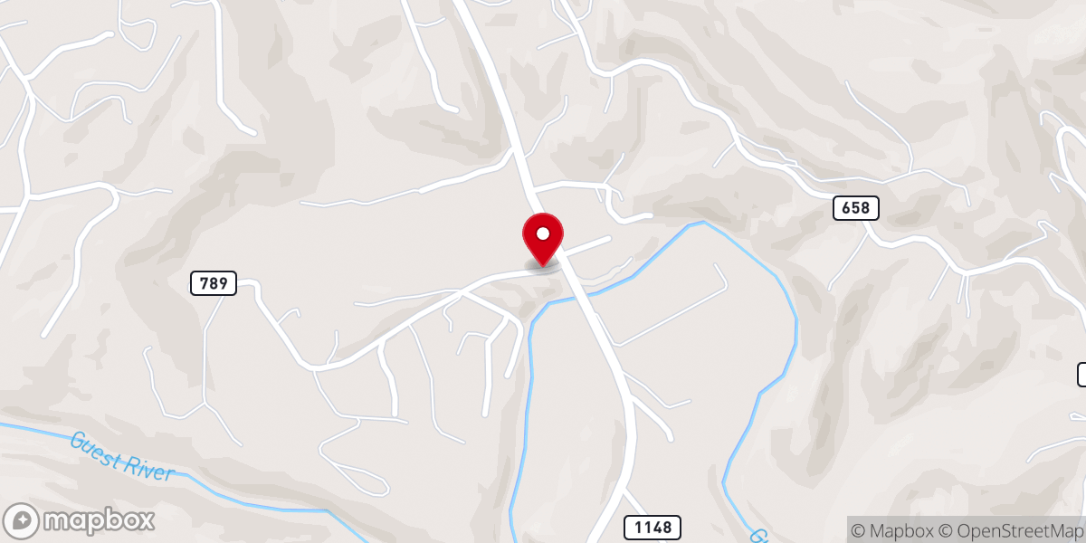 Map showing location of Nehemiah Baptist Church
