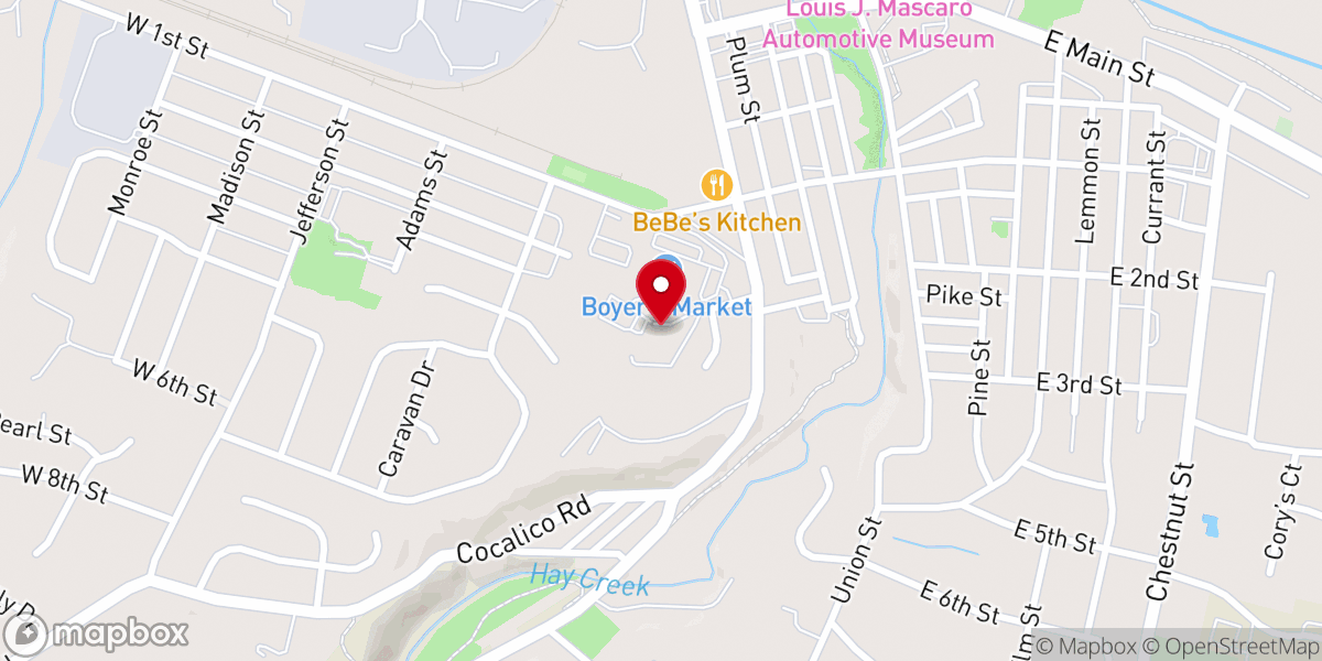 Map showing location of Saint Marks Lutheran Church