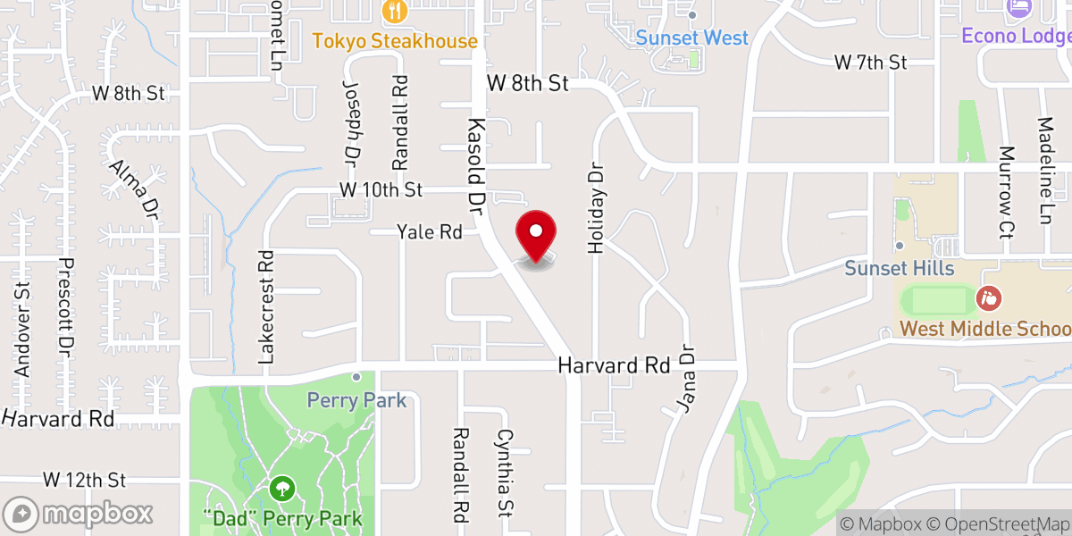 Map showing location of West Side Presbyterian Church