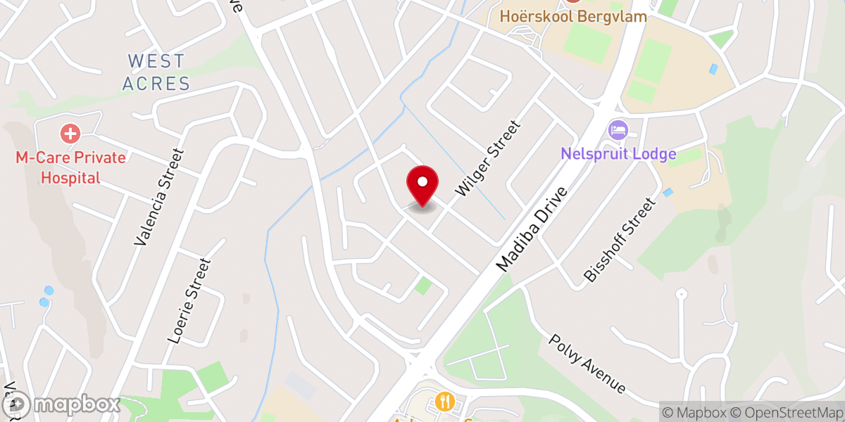 Map showing location of Gereformeerde Kerk - Nelspruit
