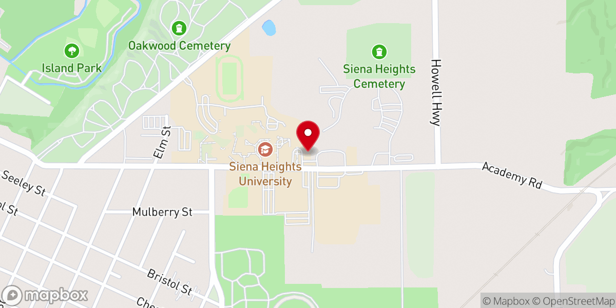Map showing location of St. Dominic Chapel