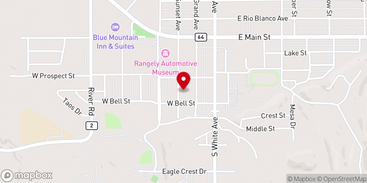 Map showing location of Rangely Church Of Christ