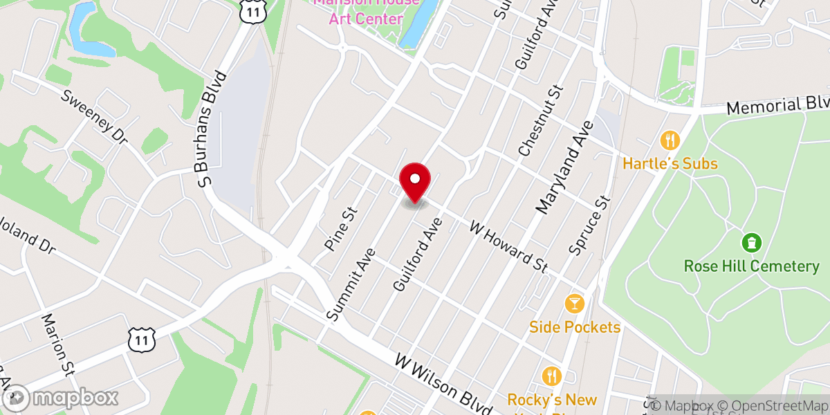 Map showing location of Emmanuel United Methodist Church
