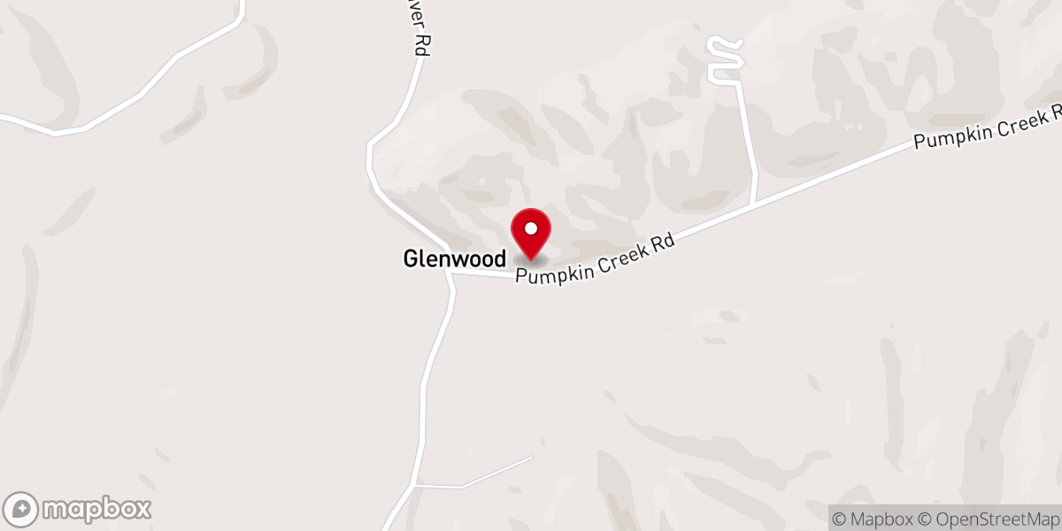 Map showing location of Glenwood United Methodist Church