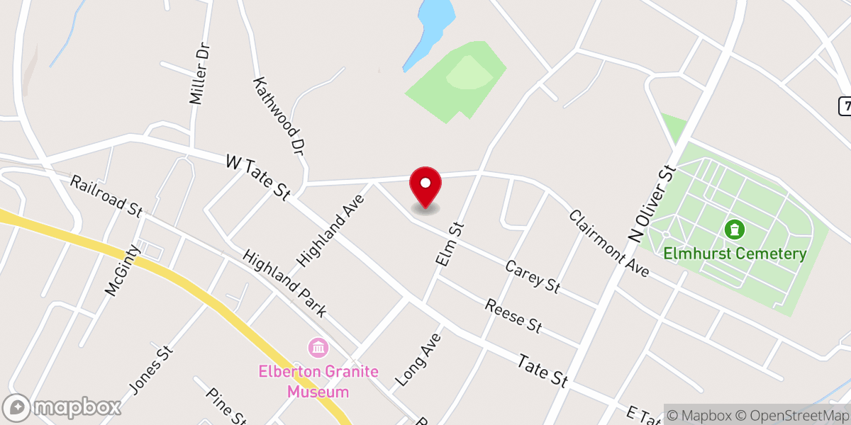 Map showing location of Calvary Presbyterian Church