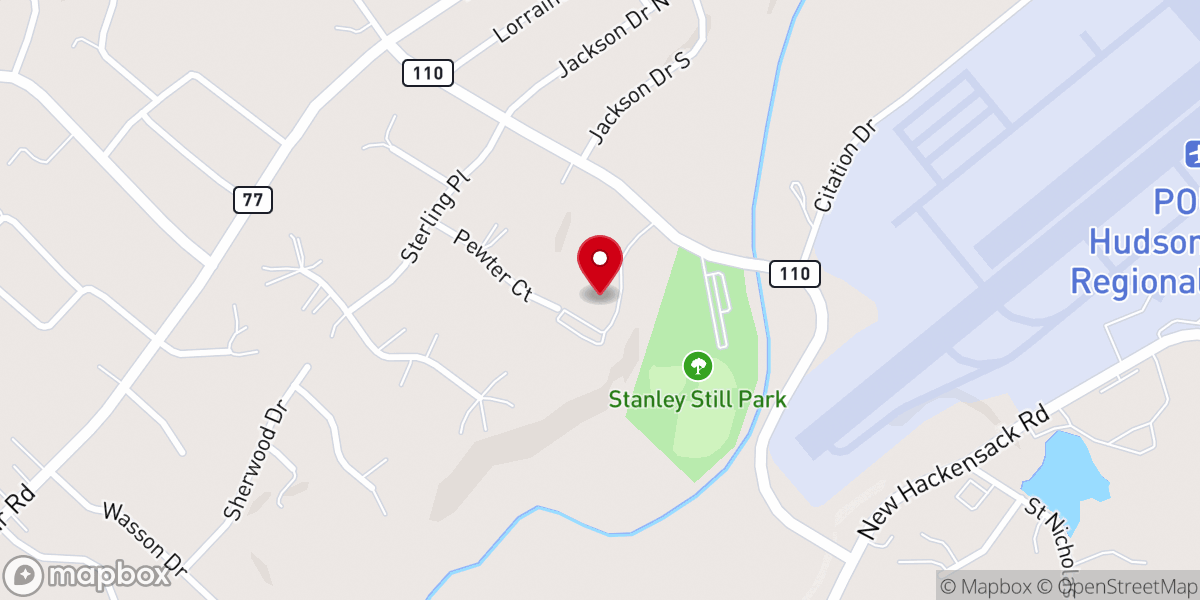 Map showing location of Mid Hudson Korean United Methodist Church