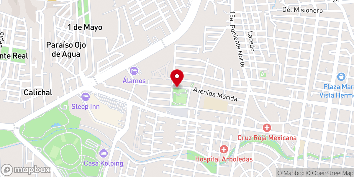 Map showing location of Capilla Nuestra Señora de la Salud