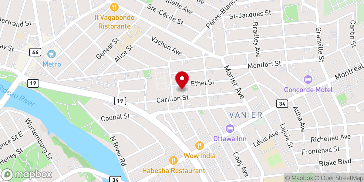 Map showing location of Capital City Bikers' Church