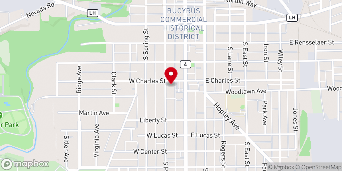 Map showing location of Good Hope Lutheran Church