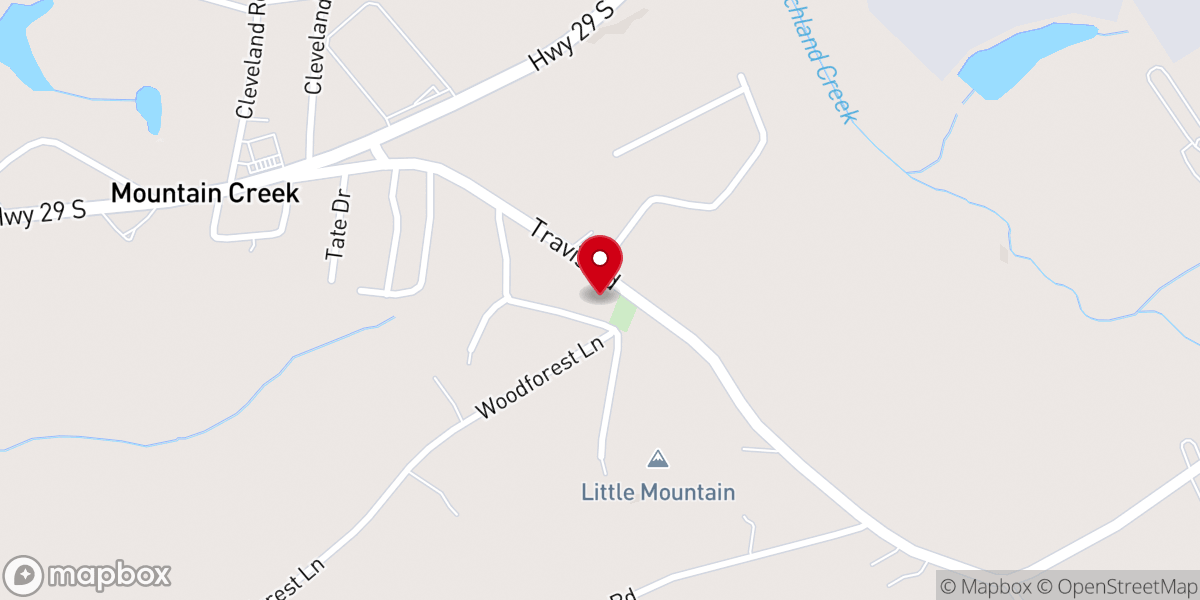 Map showing location of Mt Herman Baptist Church