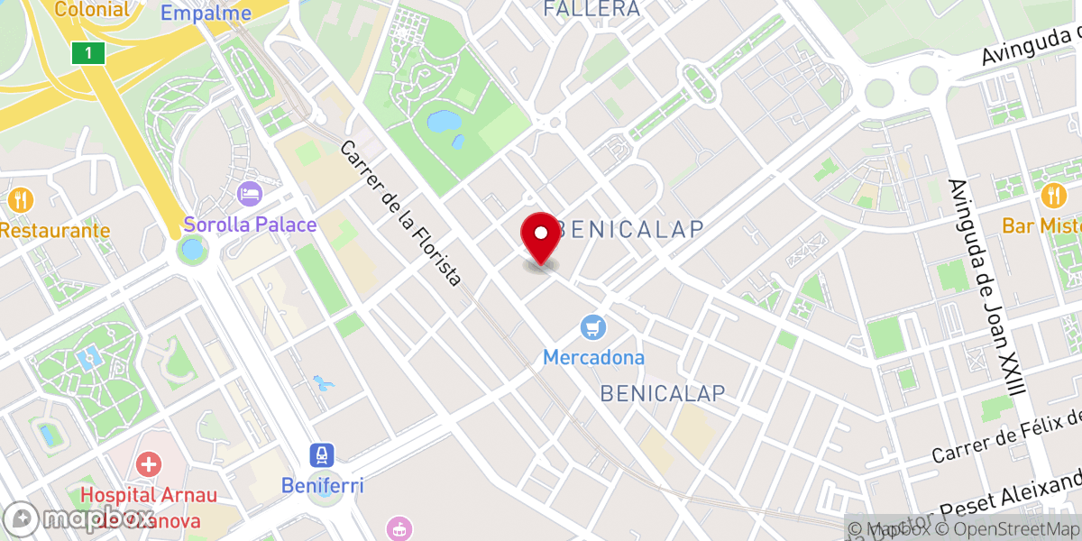 Map showing location of Parroquia de Ntra. Sra. de Tejeda Valencia