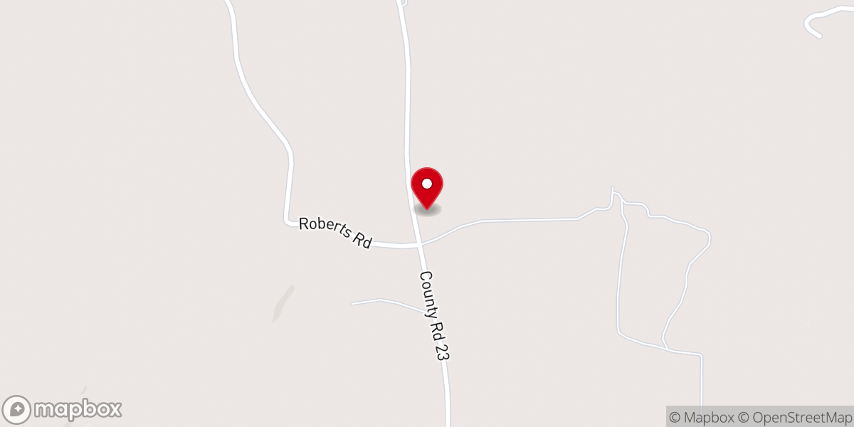 Map showing location of New Hope Church