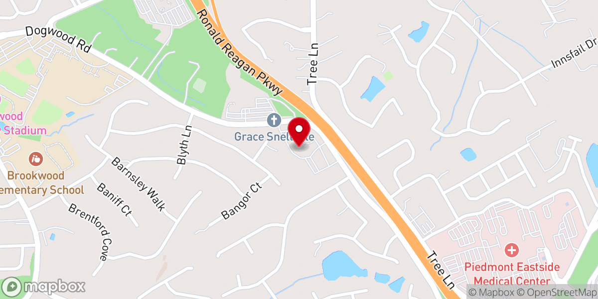 Map showing location of Grace Snellville