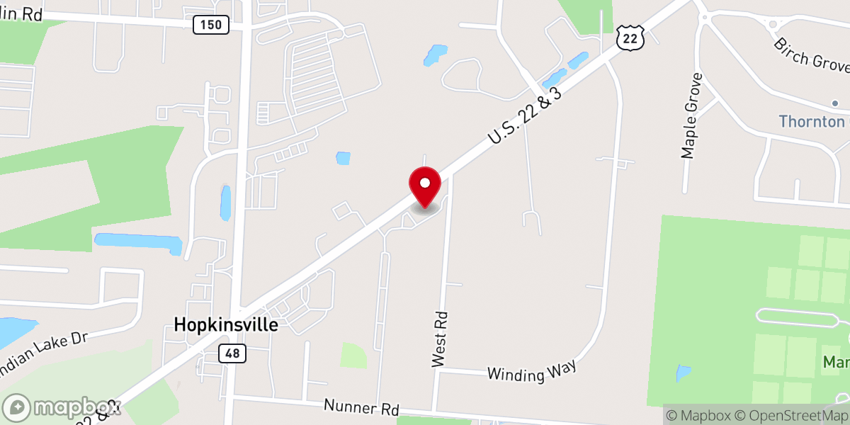 Map showing location of Fellowship Baptist Church Youth Building