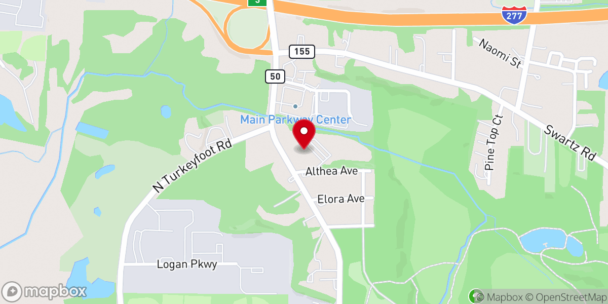 Map showing location of Riverside Alliance Church