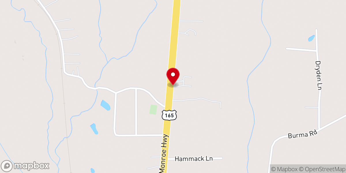 Map showing location of Cornerstone Baptist Church