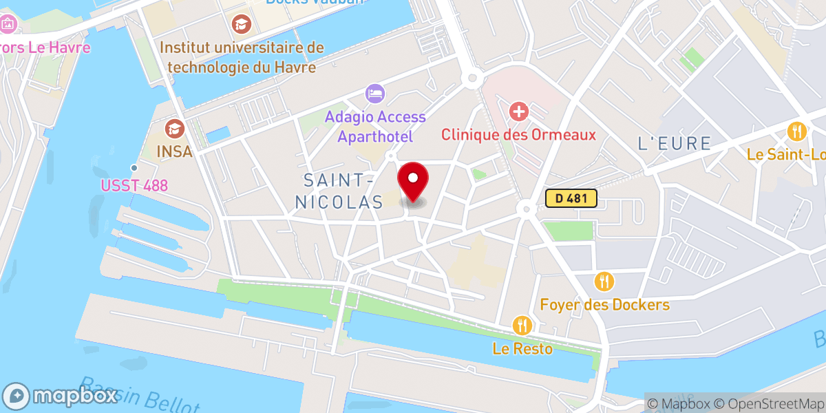 Map showing location of Saint Nicolas