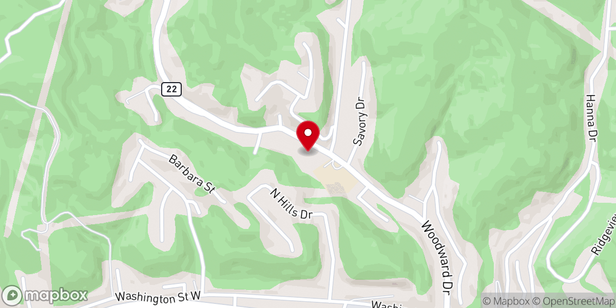 Map showing location of North Charleston Baptist Church