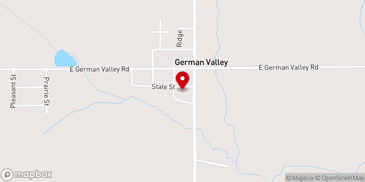 Map showing location of German Valley Food Pantry
