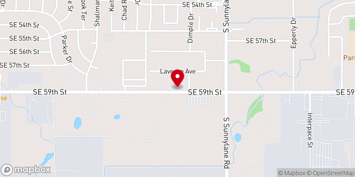 Map showing location of New Life Assembly of God Church