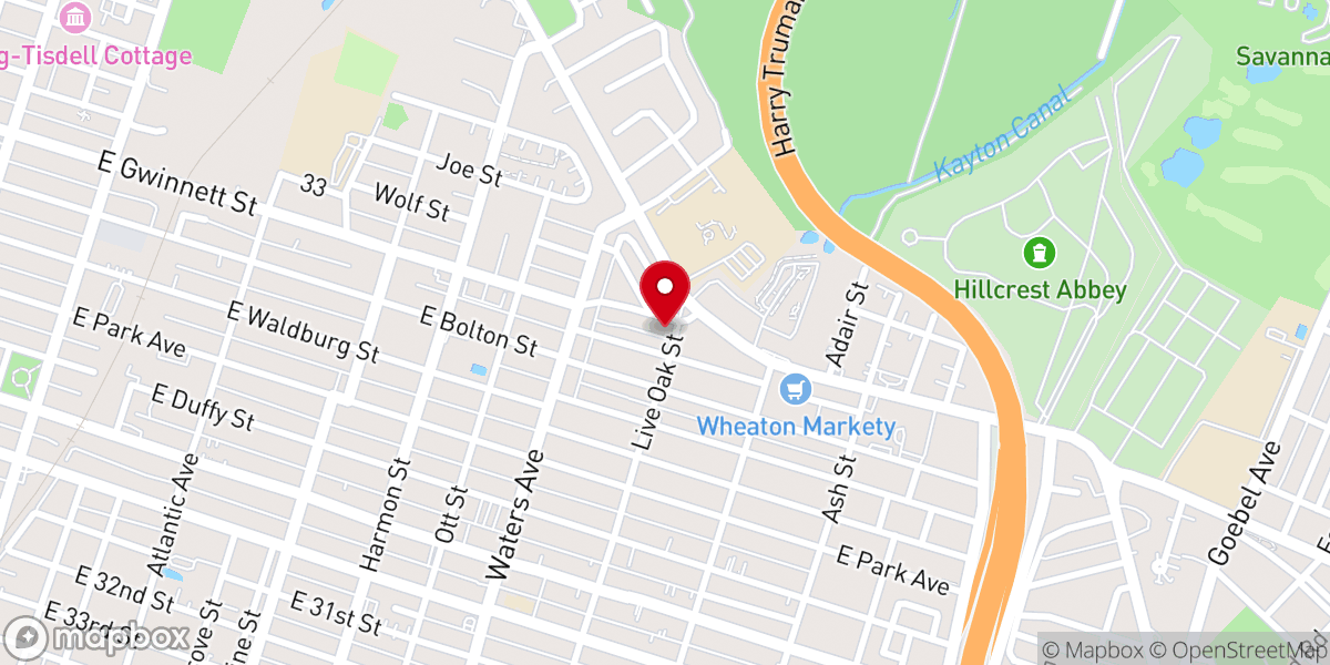 Map showing location of Daniel Holiness Church