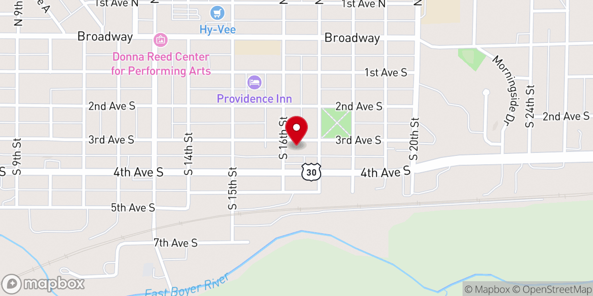 Map showing location of Iglesia Lluvias de Gracia