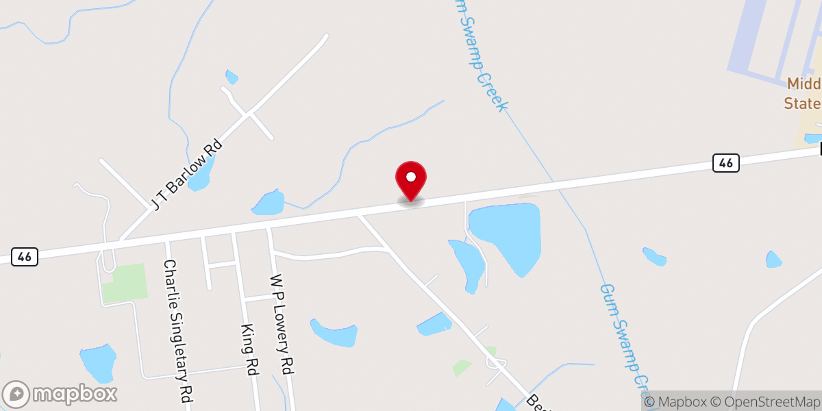 Map showing location of Solid Rock Church of God