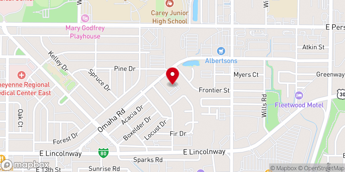 Map showing location of Meadowbrooke Church