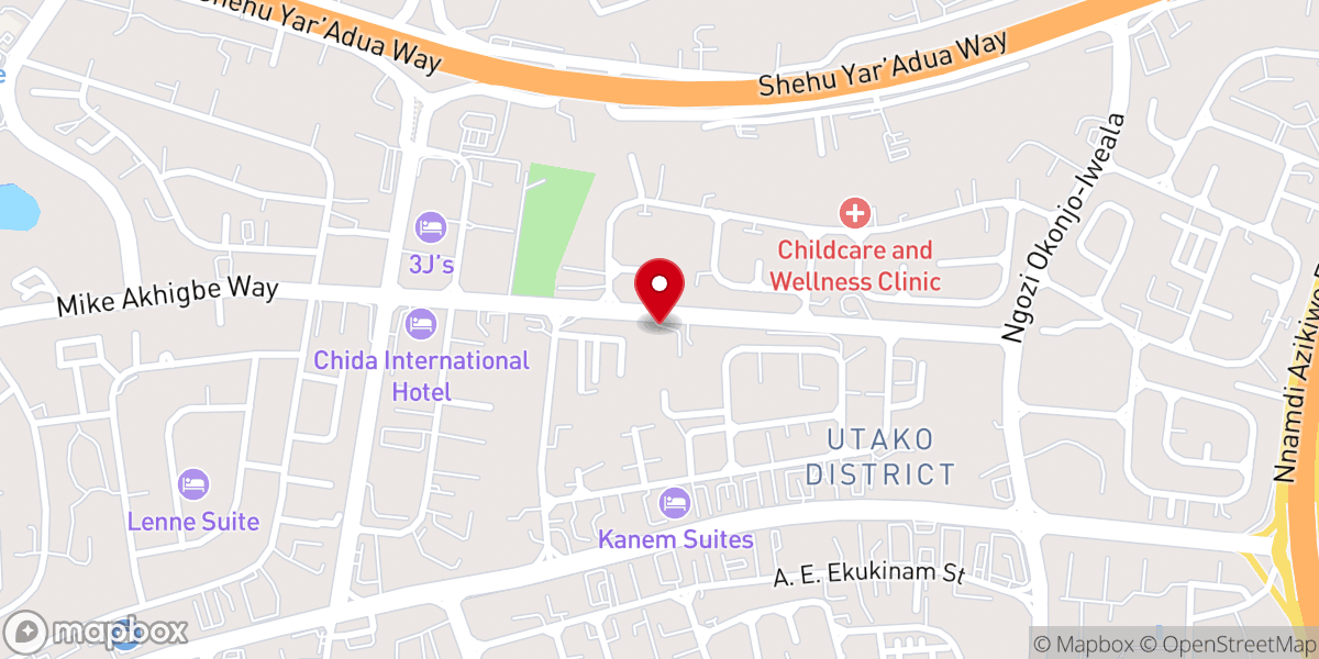 Map showing location of RCCG, City of David Abuja