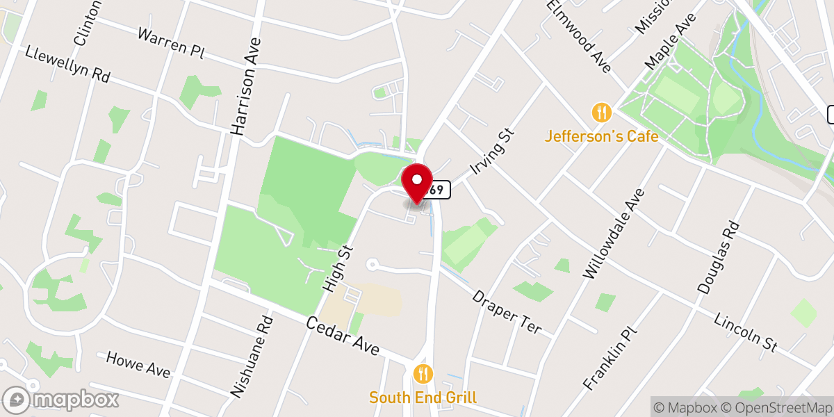 Map showing location of Trinity United Presbyterian