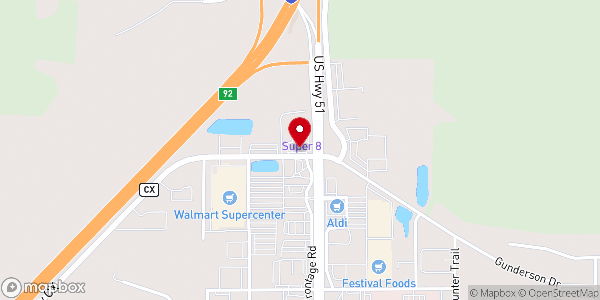 Map showing location of KFC