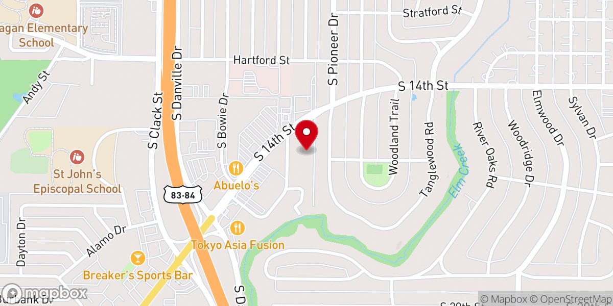 Map showing location of Westminster Presbyterian Church