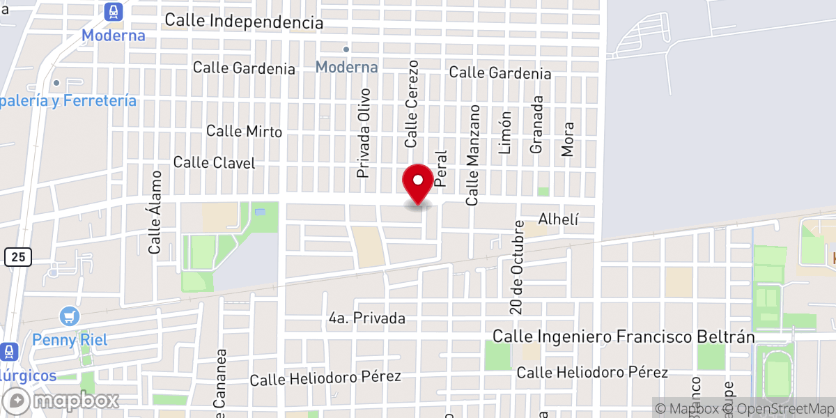 Map showing location of Iglesia Bautista Kadosh