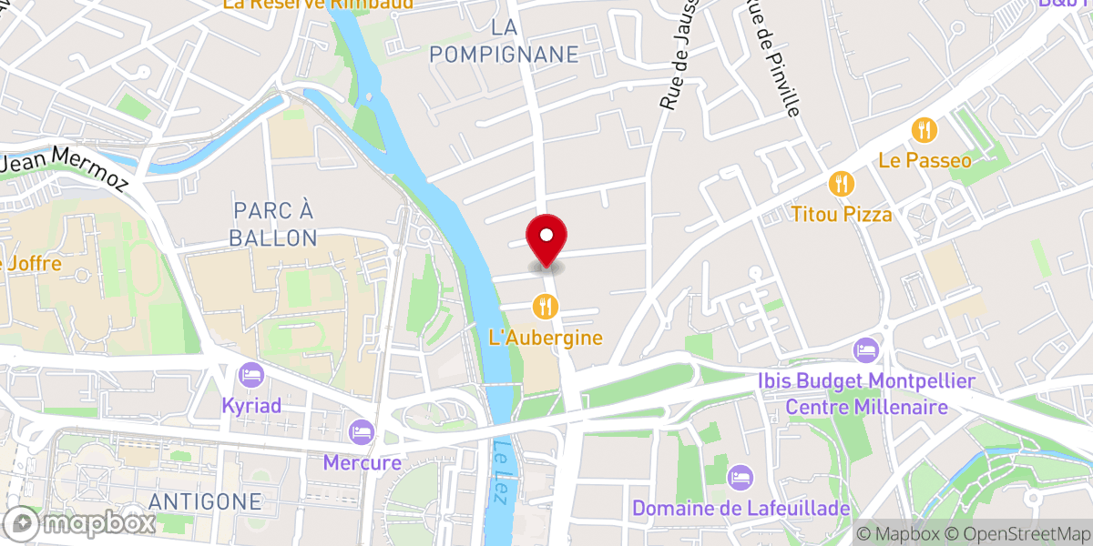 Map showing location of Côté Cœur Montpellier