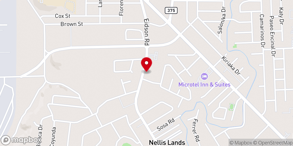 Map showing location of Vida Nueva Worship Center