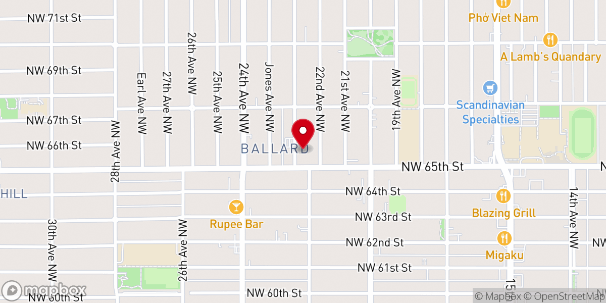 Map showing location of Trinity Church Seattle
